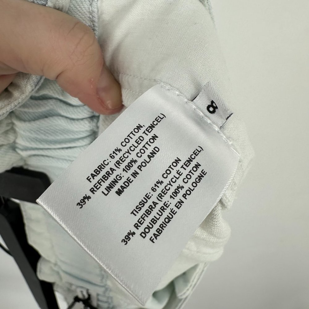 NWT Proenza Schouler White Label Chambray‎ Shorts Size 8 Bleach Blue - Picture 6 of 8